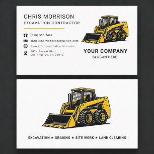 Carte De Visite Entreprise de construction de contractant de fouil