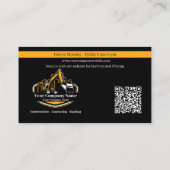 Carte De Visite Entreprise de Construction de Matériel Lourd Profe (Dos)