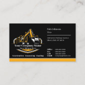 Carte De Visite Entreprise de Construction de Matériel Lourd Profe (Devant)