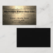 Carte De Visite Entreprise de construction de métal professionnel (Devant / Derrière)