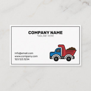 Carte De Visite Entreprise de construction d'un camion simple de v