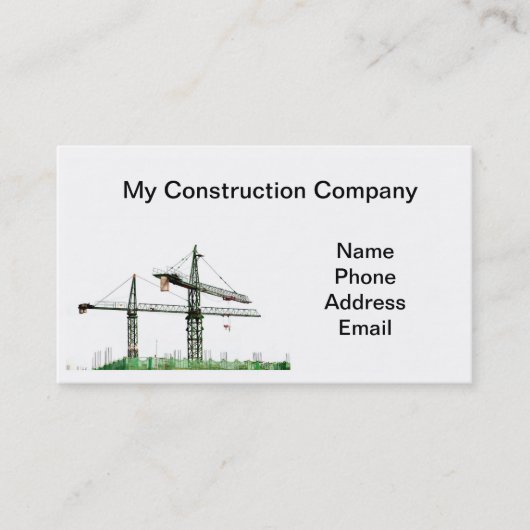 Carte De Visite Entreprise de construction élevée (Devant)
