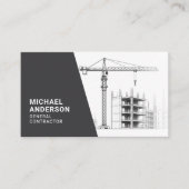 Carte De Visite Entreprise de construction, gris blanc, avec code (Devant)