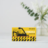 Carte de visite entreprise de construction jaune n (Debout devant)