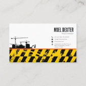 Carte de visite entreprise de construction jaune n (Dos)