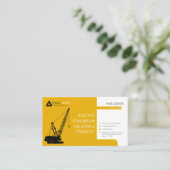 Carte de visite entreprise de construction jaune n (Debout devant)