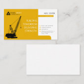 Carte de visite entreprise de construction jaune n (Devant / Derrière)