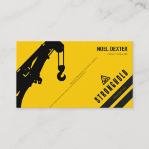 Carte de visite entreprise de construction jaune n