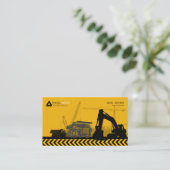 Carte de visite entreprise de construction jaune n (Debout devant)