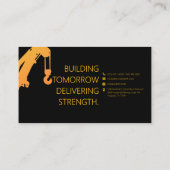 Carte de visite entreprise de construction jaune n (Dos)