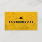 Carte de visite entreprise de construction jaune n (Dos)