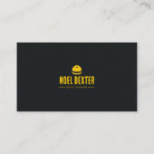 Carte de visite entreprise de construction jaune n (Dos)