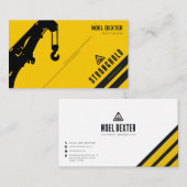 Carte de visite entreprise de construction jaune n (Devant / Derrière)