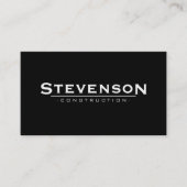 Carte De Visite Entreprise de construction Noir (Devant)