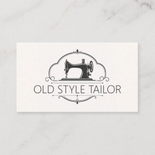 Carte De Visite Entreprise de Couture de Modification de Style Vin