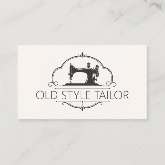 Carte De Visite Entreprise de Couture de Modification de Style Vin (Devant)