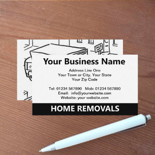Carte de visite entreprise de déménagement humoris