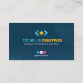 Carte De Visite Entreprise de développement logiciel | Code-barres (Dos)