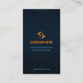 Carte De Visite Entreprise de développement logiciel | Potrait ble (Dos)