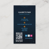 Carte De Visite Entreprise de développement logiciel | Potrait ble (Devant)