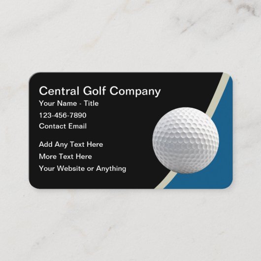 Carte De Visite Entreprise de golf moderne chic (Devant)