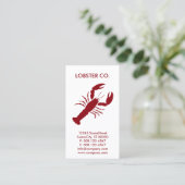 Carte De Visite entreprise de homard sur mesure (Debout devant)