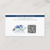 Carte De Visite Entreprise de lavage de pression professionnelle p (Dos)