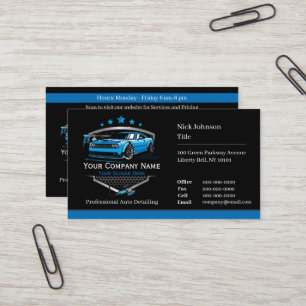Carte De Visite Entreprise de lavage de voiture et de detailing au