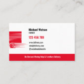 Carte De Visite Entreprise de livraison de camion de transport de  (Dos)