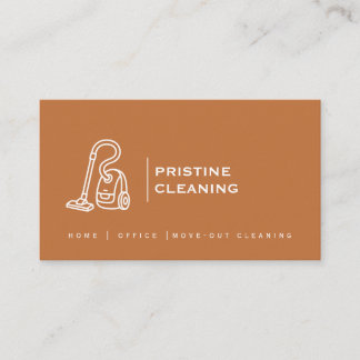 Carte De Visite Entreprise de nettoyage en terre cuite moderne QR