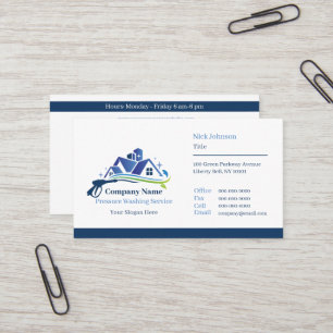 Carte De Visite Entreprise de Nettoyage Haute Pression Sur Mesure
