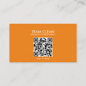 Carte De Visite Entreprise de nettoyage Professionnel Code QR (Dos)