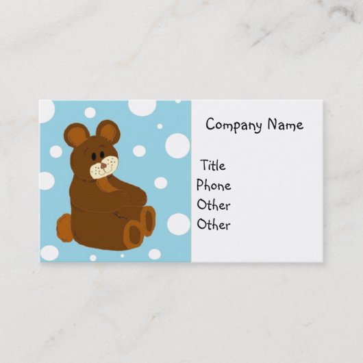 Carte De Visite Entreprise de nounours (Devant)