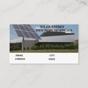 Carte De Visite Entreprise de panneaux solaires