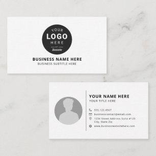 Carte De Visite Entreprise de photo et de logo personnalisés