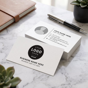 Carte De Visite Entreprise de photo et de logo personnalisés