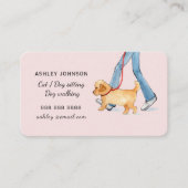 Carte de visite Entreprise de promenade de chiens  (Devant)