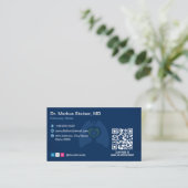 Carte De Visite Entreprise de réadaptation pulmonaire | Code-barre (Debout devant)