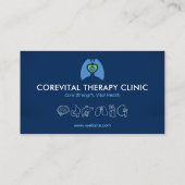 Carte De Visite Entreprise de réadaptation pulmonaire | Code-barre (Dos)
