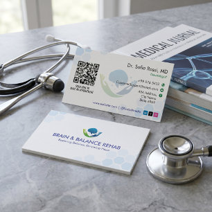 Carte De Visite Entreprise de rééducation neurologique   Minimalis
