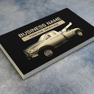Carte De Visite Entreprise de remorquage Gold Tow Truck Profession