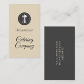 Carte De Visite Entreprise de restauration Chef professionnel (Devant / Derrière)