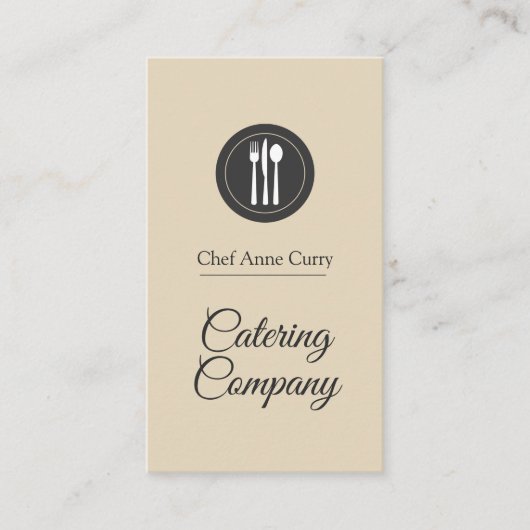 Carte De Visite Entreprise de restauration Chef professionnel (Devant)