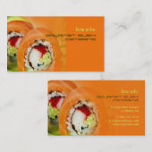 Carte De Visite Entreprise de restauration de Sushi gourmet Nobu (Devant / Derrière)
