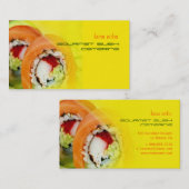 Carte De Visite Entreprise de restauration de Sushi gourmet Nobu (Devant / Derrière)