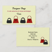 Carte De Visite Entreprise de sacs de créateurs (Devant / Derrière)
