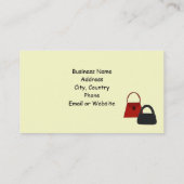 Carte De Visite Entreprise de sacs de créateurs (Dos)