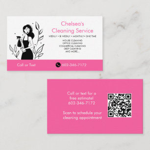 Carte De Visite Entreprise de service de nettoyage de maison à cod