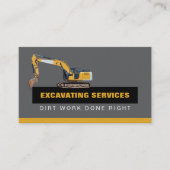 Carte De Visite Entreprise de services d'excavation (Devant)