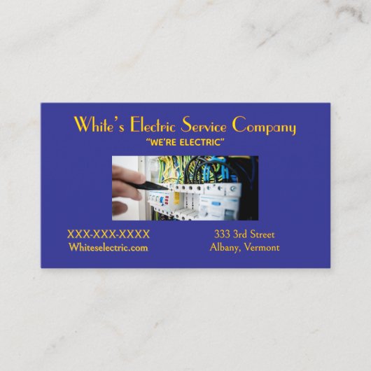 Carte de visite « Entreprise de services électriqu (Devant)